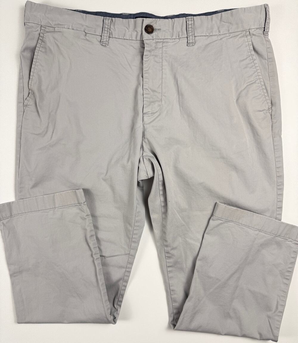 Tommy Hilfiger Tailored Fit Chino Pants Men's 38x30 Gray Flat Front Casual